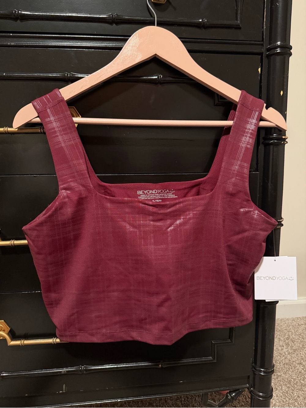 NWT Beyond Yoga Plaid Top